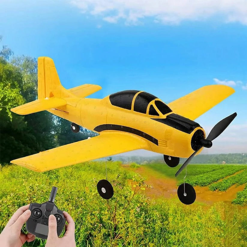 Unisex RC airplane with 6-axis gyro, perfect for beginners. Easy flying remote control hobby plane.