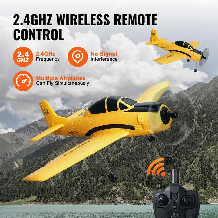 Unisex RC airplane featuring 6-axis gyro & dual batteries. Remote control EPP foam plane for all skill levels.
