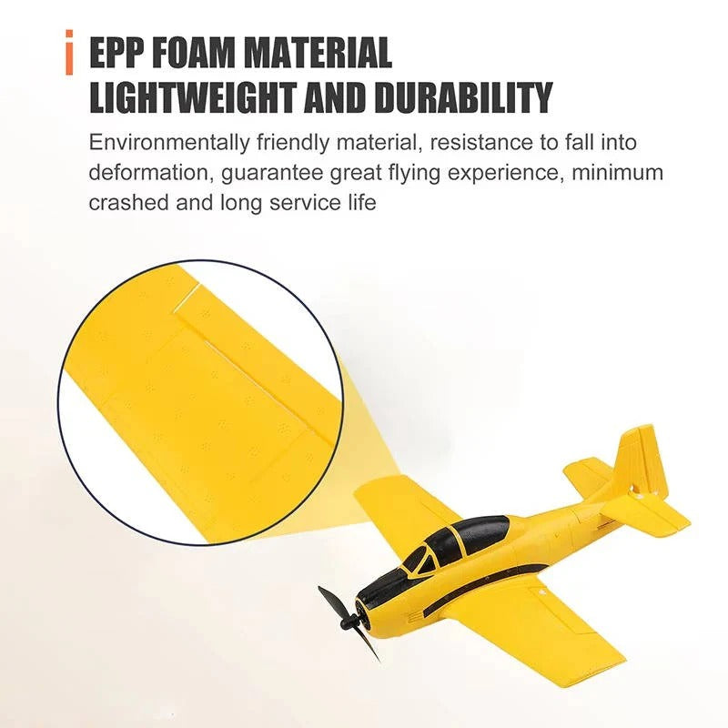 Durable EPP foam RC airplane for outdoor flights. Lightweight & crash-resistant remote control gyroplane.