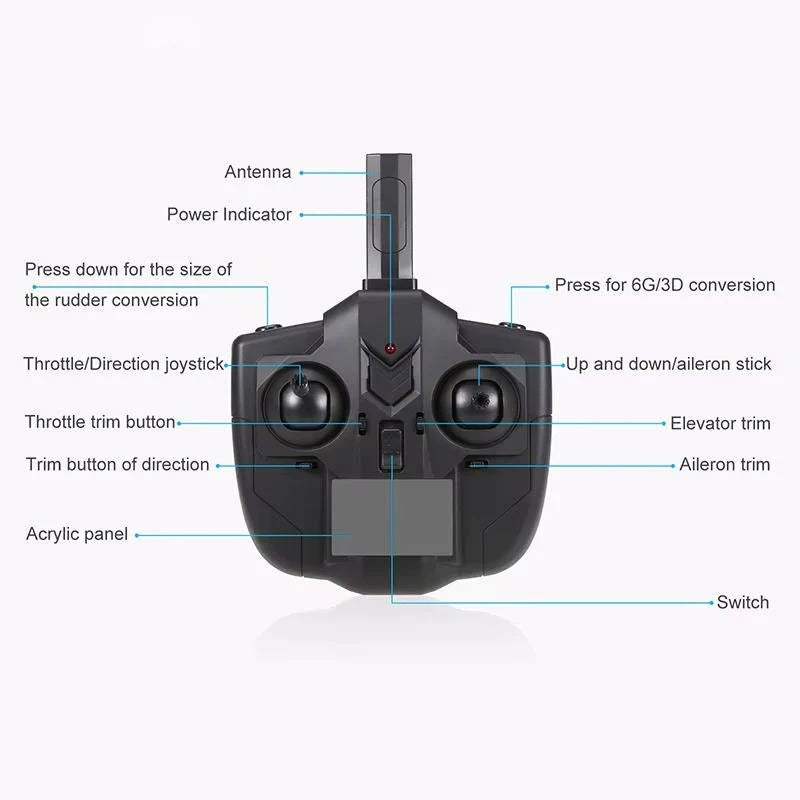 6-axis gyro RC airplane for stable flight & aerobatics. Advanced remote control plane for hobby enthusiasts.