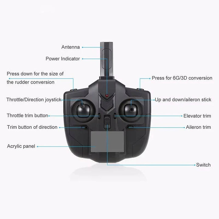 6-axis gyro RC airplane for stable flight & aerobatics. Advanced remote control plane for hobby enthusiasts.