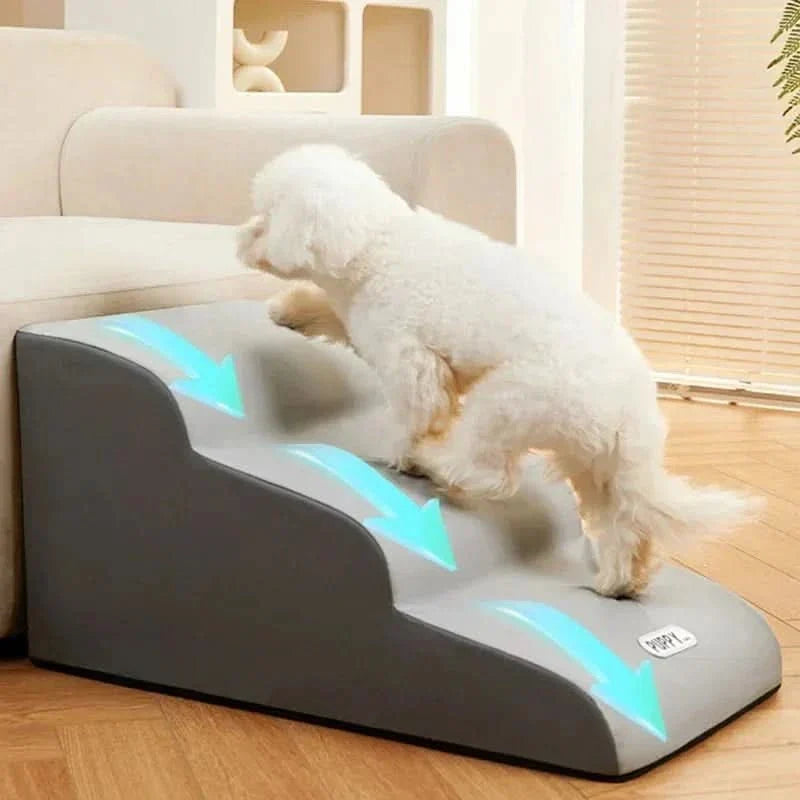 Durable pet steps for small pets, offering joint support & easy pet mobility. Great for senior pets.