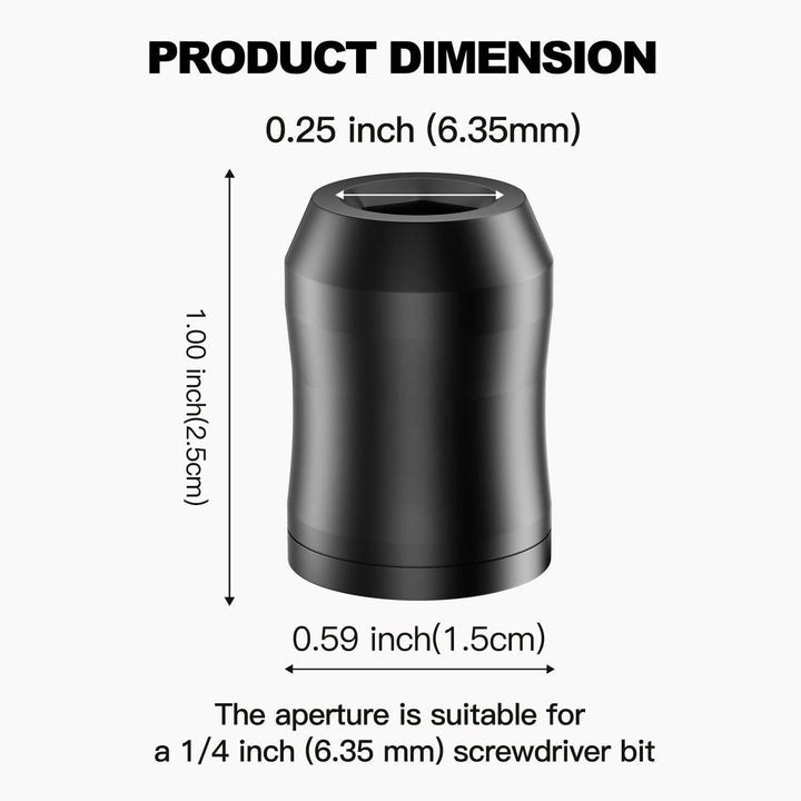 Versatile magnetic bit holder 2-pack for drills. Adjustable dual grip secures screws & hex bits for DIY tasks.