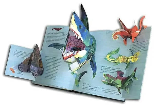 Hardcover of 'Kids' Interactive Dinosaur Pop-Up Adventure Book' with dynamic dino art, perfect learning gift.