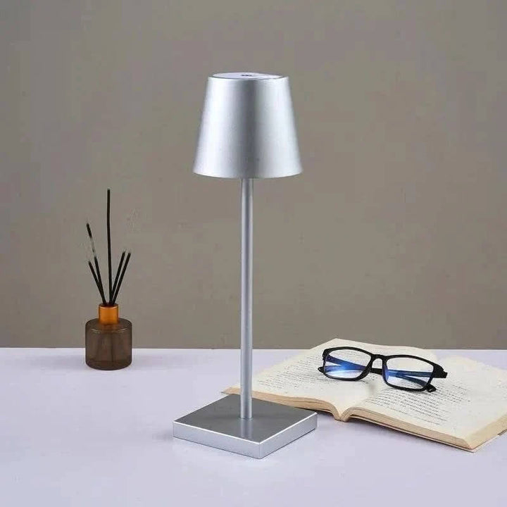 Waterproof cordless LED lamp. Portable, dimmable touch control light for indoor & outdoor ambient lighting.