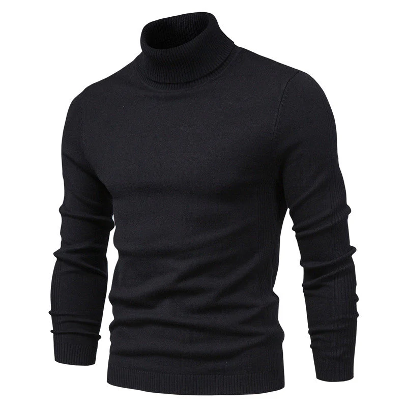 Men's Warm Knitted High Neck Winter Sweater