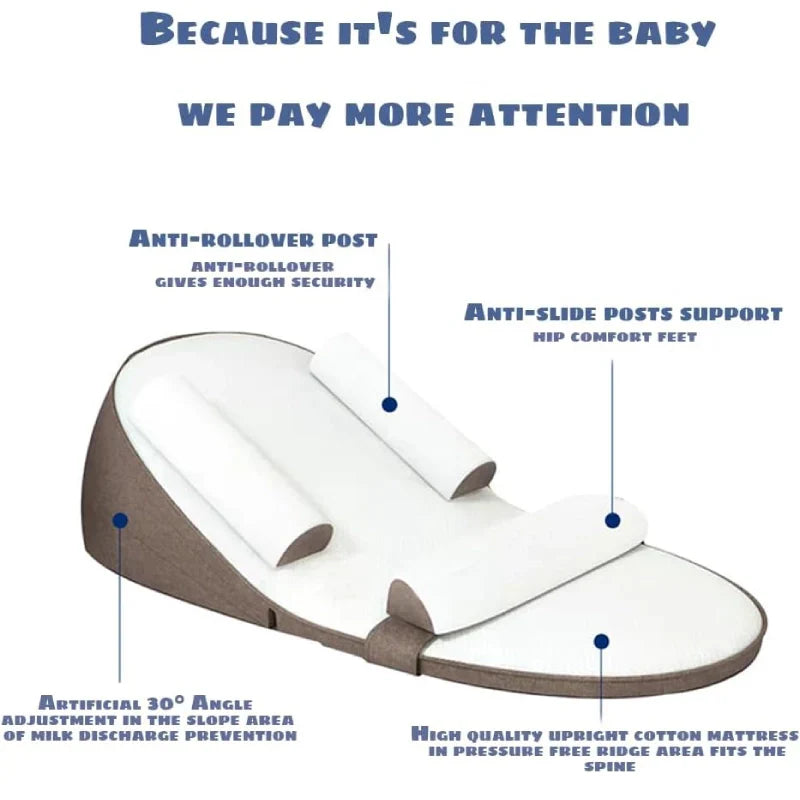 Premium infant side sleeper pillow for newborns. Offers optimal comfort, support, and head shaping benefits.