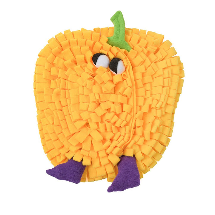 Fun vegetable-themed snuffle mat for dogs. Engages pets in foraging games, puzzle feeding & mental stimulation. Washable.