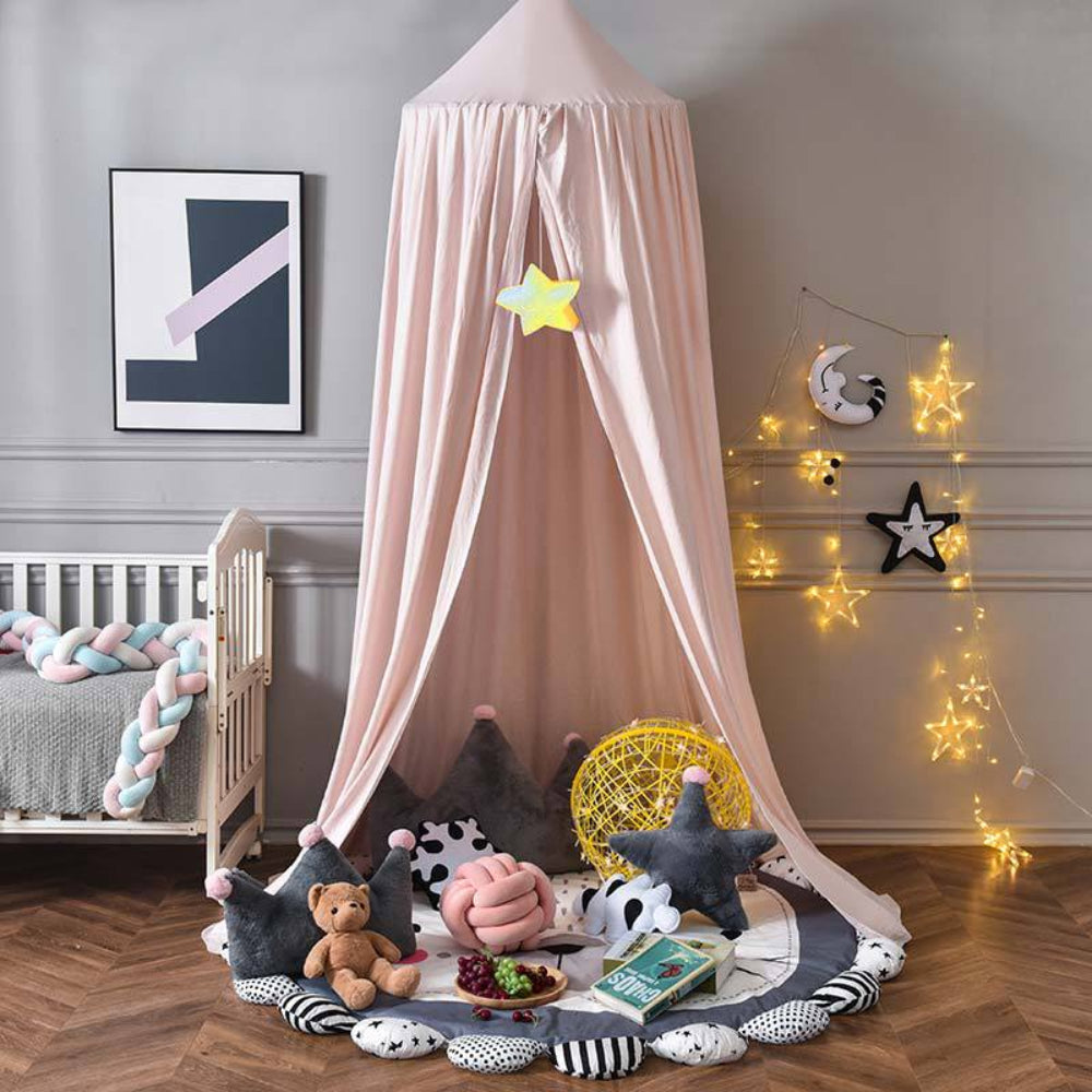 Easy-to-hang bed & play canopy, ideal for creating a magical hideaway in a child's space.