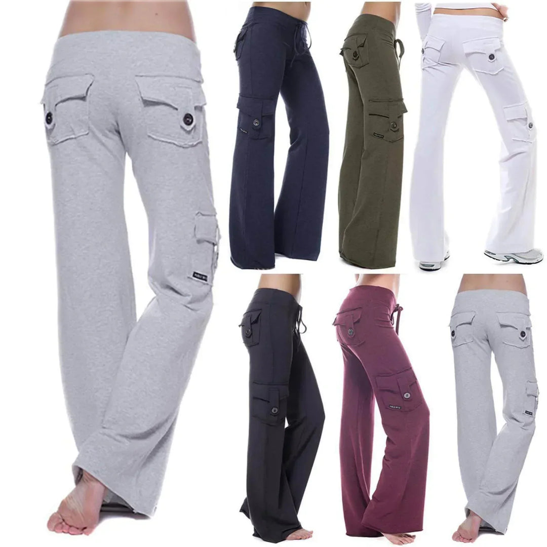 Isabella women's comfortable bootcut cargo pants, great for travel & work, with pockets.