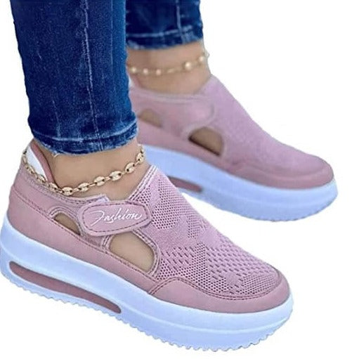 Mesh Liana women's breathable comfort sneakers; lightweight slip-on design for easy, all-day casual walking.