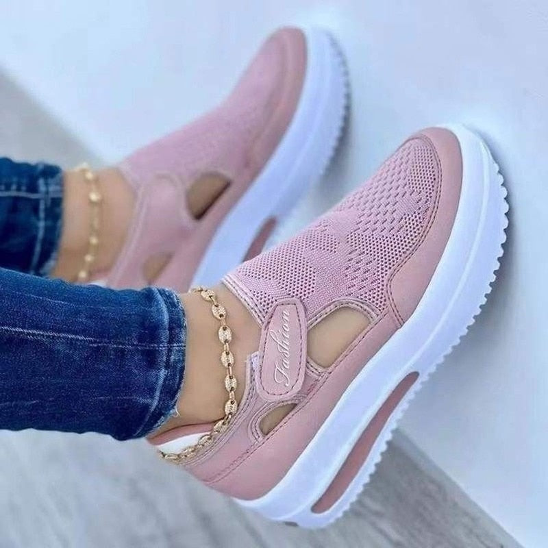 Women's Liana slip-on breathable sneakers, perfect lightweight comfort shoes for summer walks & casual wear.