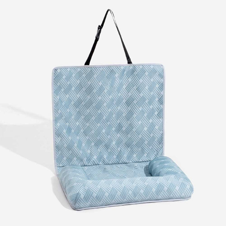Comfortable large bolster dog car seat bed for safe pet travel; essential for road trip adventures.