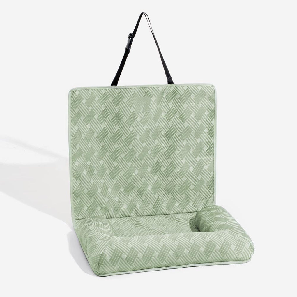 Premium large dog car seat bed offers cooling comfort & safety for pets during long road trip travel.