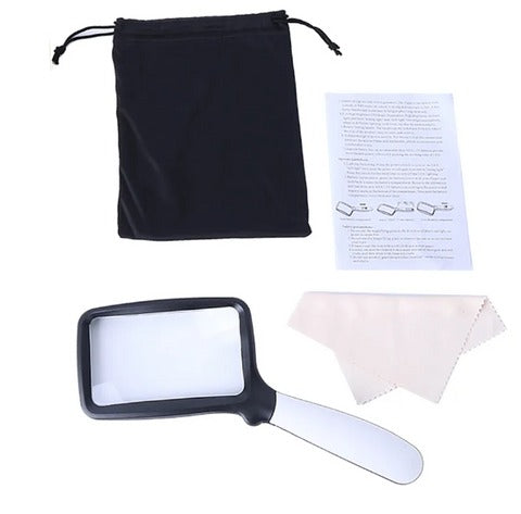 Bright LED lighted magnifier for reading small print, a clear vision optical tool for hobbies and detailed work.