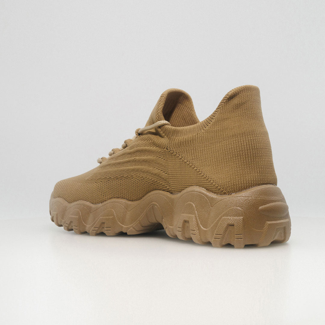 Stylish light brown unisex orthopedic footwear, perfect for extended casual wear.
