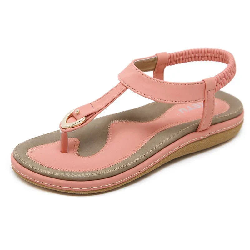 Effortlessly comfortable Elodie women's lightweight flat summer sandals, perfect for warm weather.