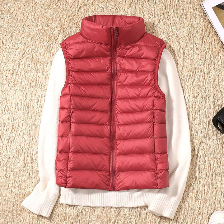 Feminine fit quilted vest for women, a comfortable and stylish lightweight piece for everyday wear.