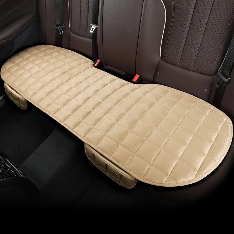 Luxury cotton velvet car backseat cushion for full coverage & comfort, universal fit auto accessory.