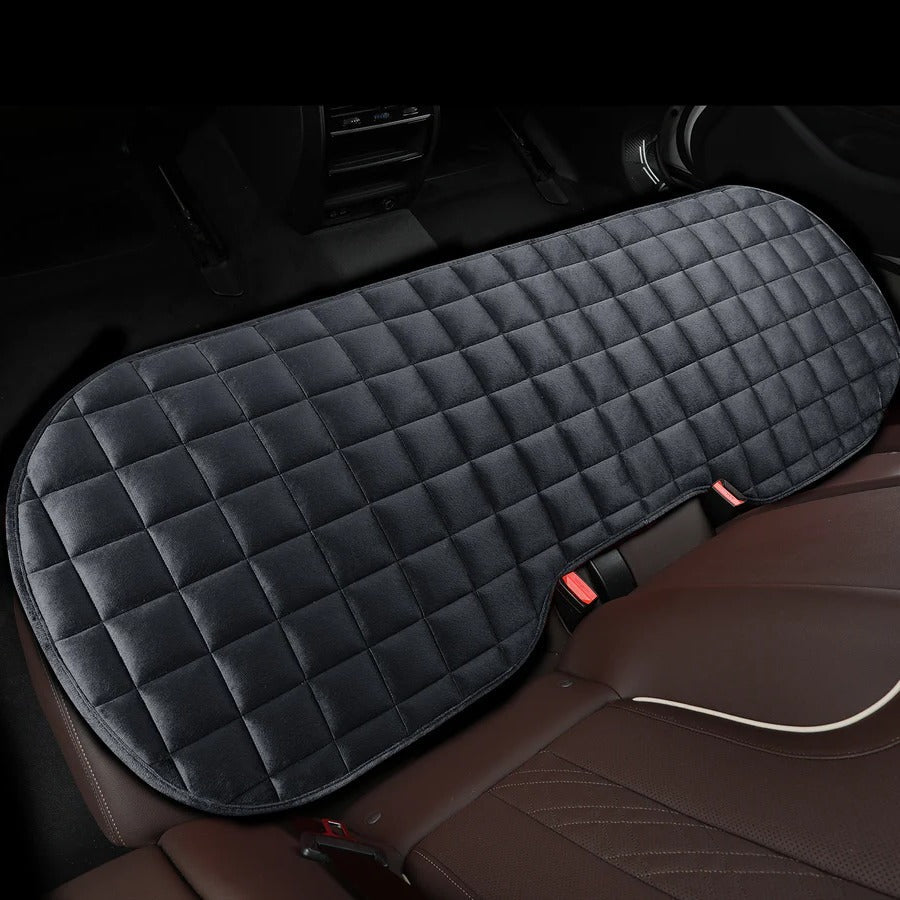 Universal fit car backseat cushion, soft cotton velvet auto accessory for luxury car comfort & protection.