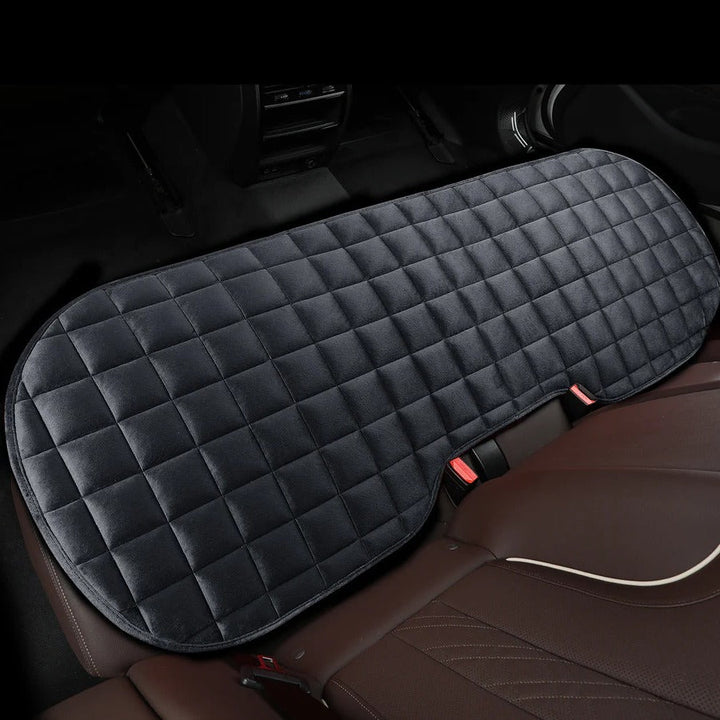Universal fit car backseat cushion, soft cotton velvet auto accessory for luxury car comfort & protection.