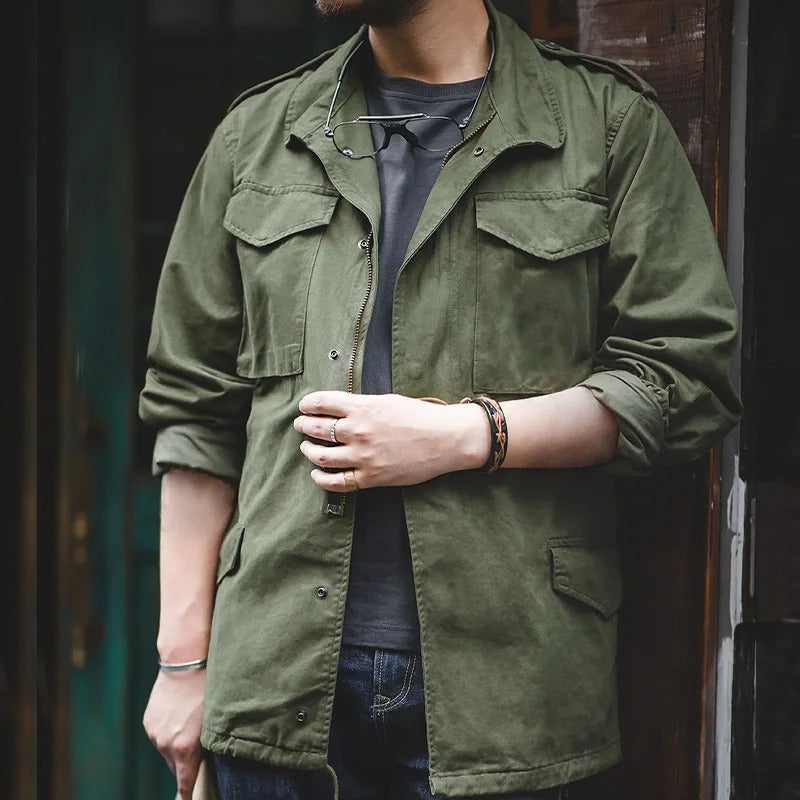 Men's Classic Multi-Pocket Field Jacket - Timeless Utility