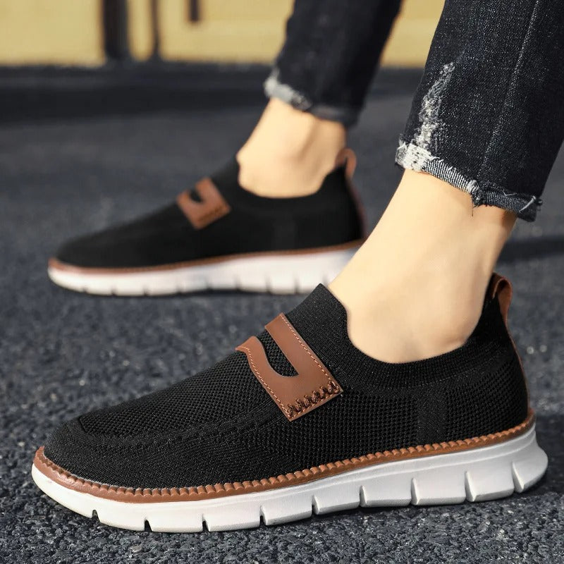 Men's Ultra-Light Knit Slip-On Loafers