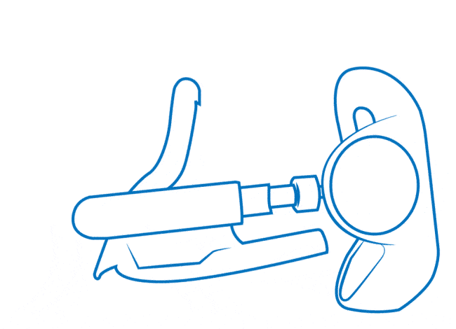 Sleek, adjustable male traction device for natural male enhancement at home.
