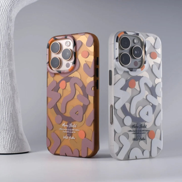 Protective matte iPhone case, designed for comfortable hold and minimalist aesthetic