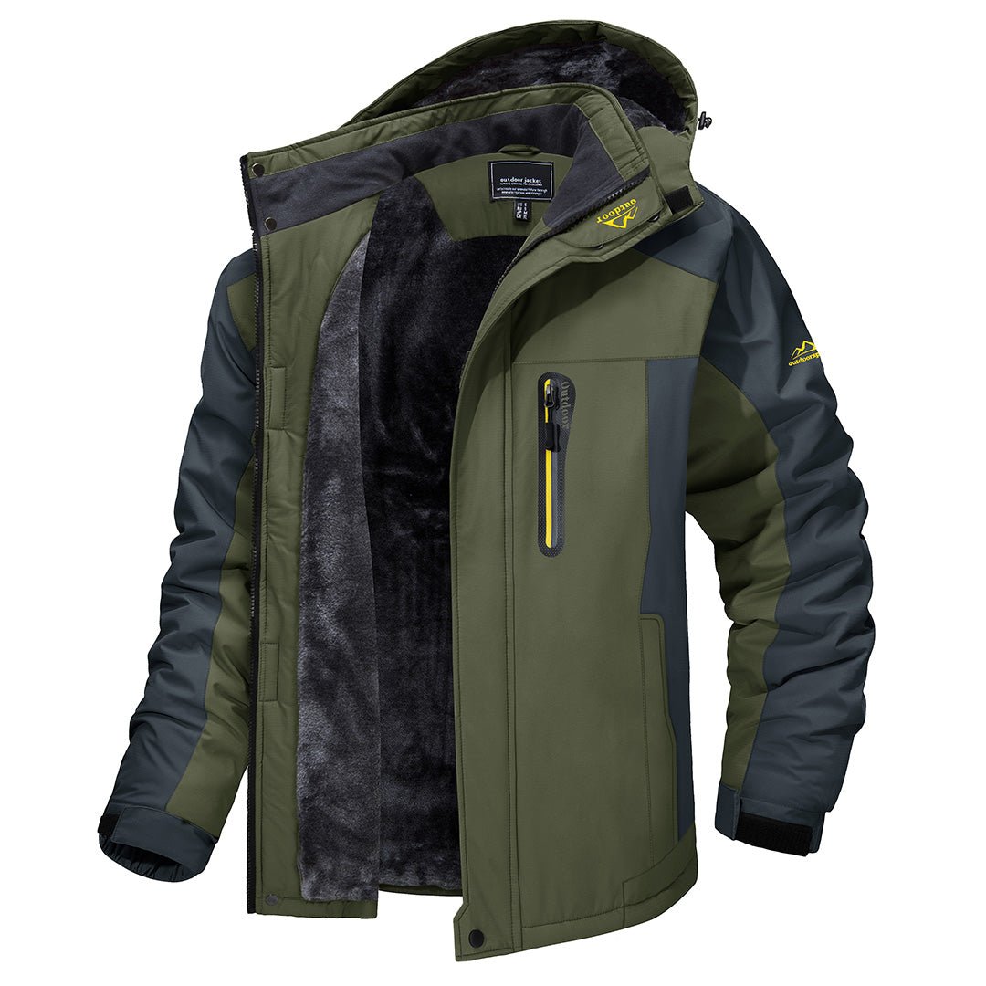 Men's Alpine Lined Outdoor Jacket, fleece lined, weather resistant for winter activities