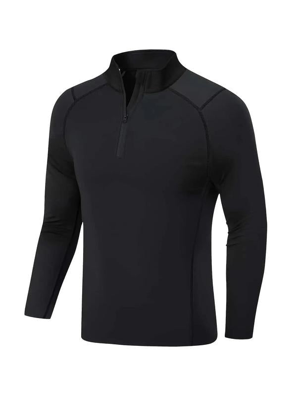 Men's active pullover with half-zip, white, designed for comfort and performance in sportswear