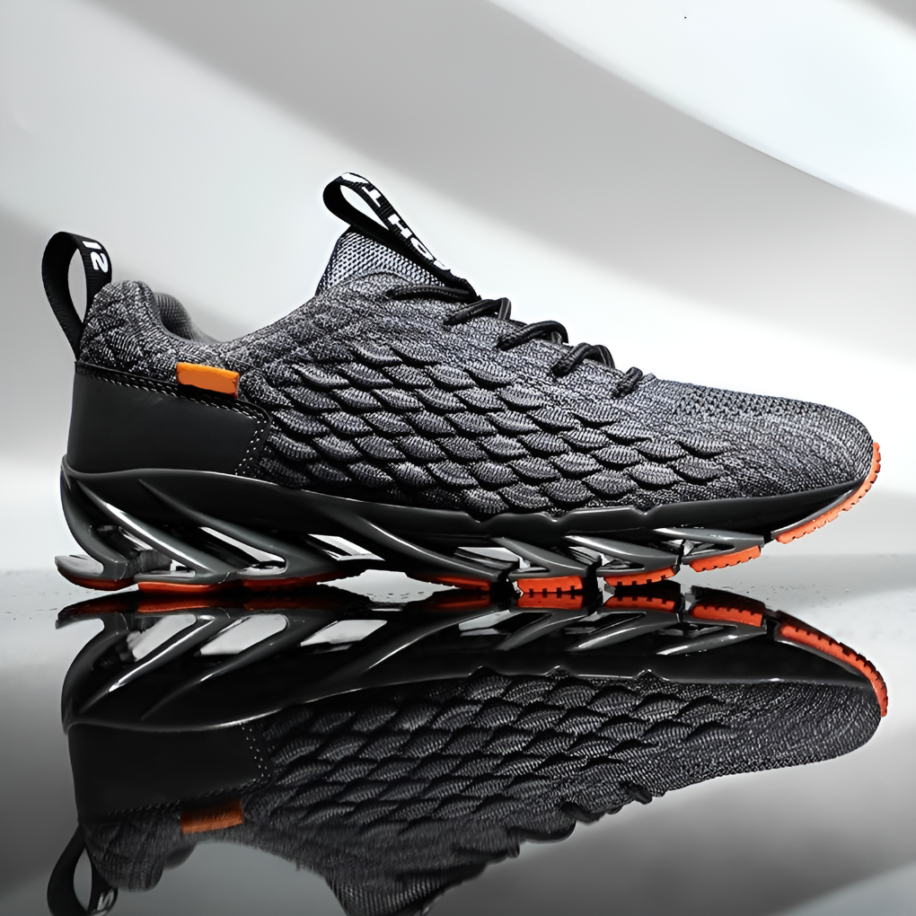 Performance men's running sneakers, engineered for comfort, support, and grip on diverse terrains.
