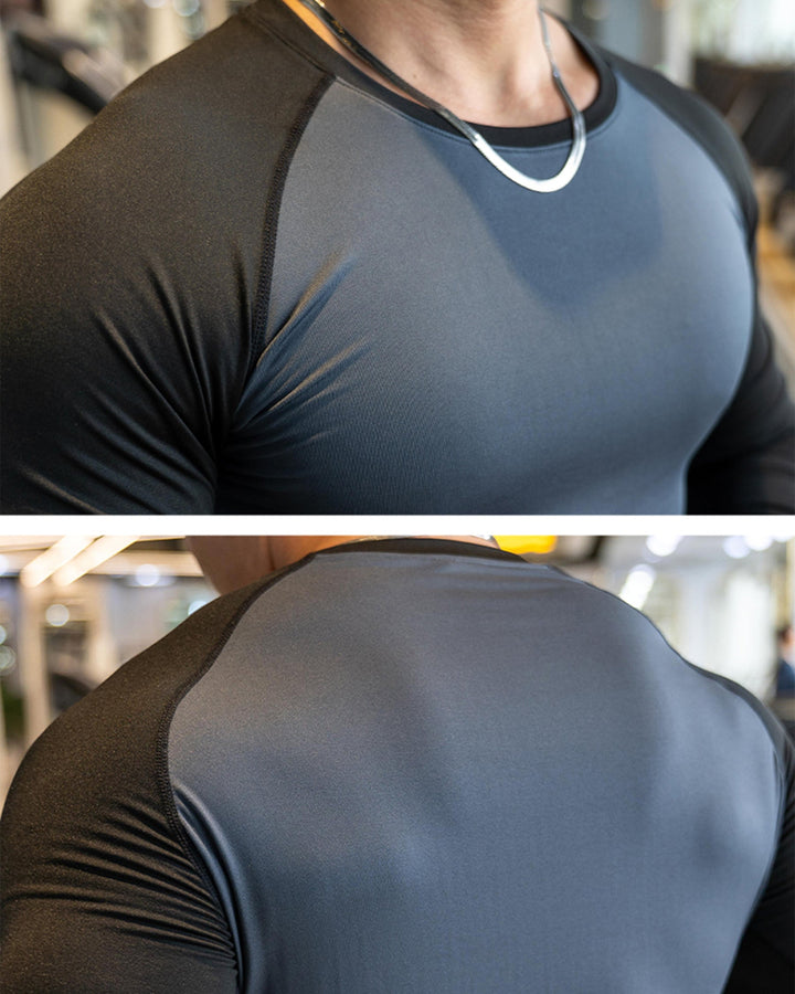 Men's activewear long sleeve, pullover style, designed for performance and training