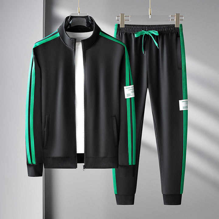 Men's athletic two-piece tracksuit set in a stylish grey, perfect for jogging and active wear