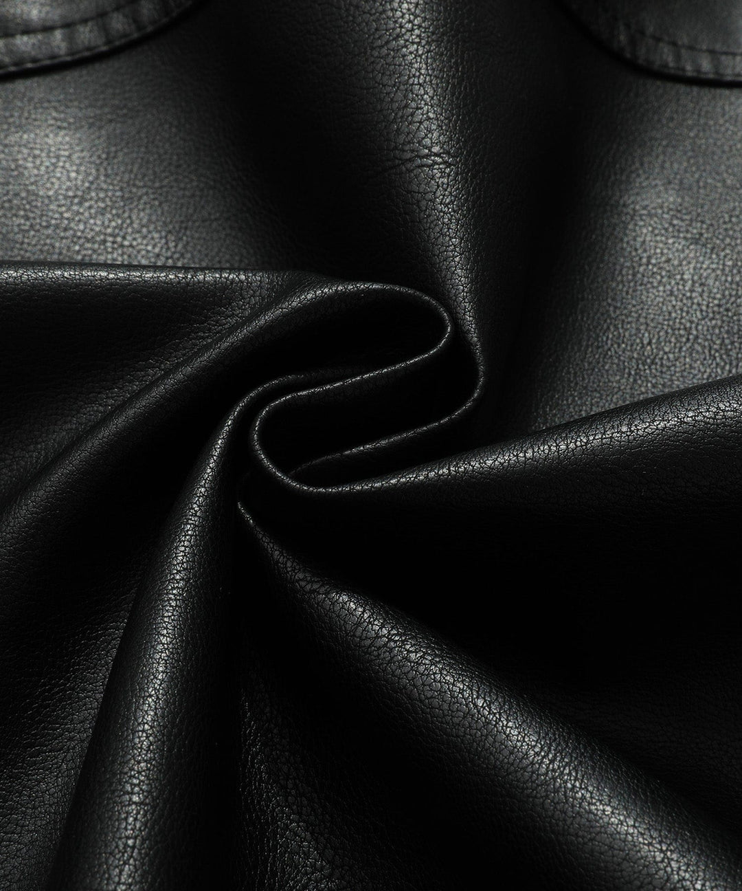 Stylish men's versatile bomber jacket, black PU leather, with a removable hood, front zipper closure.