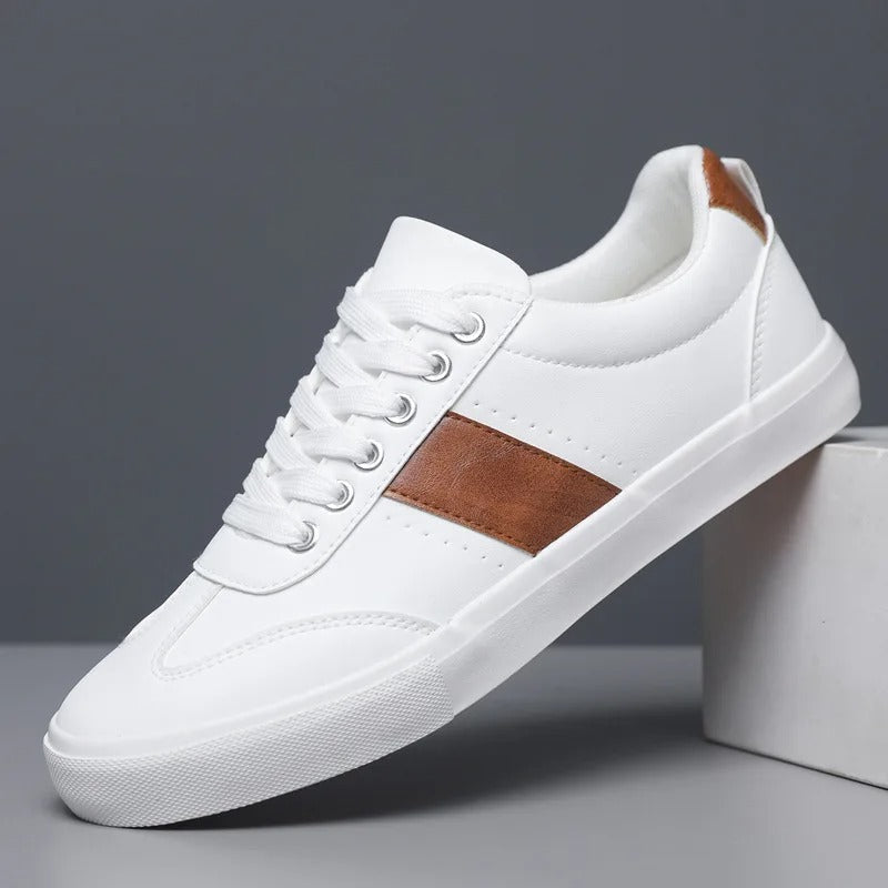 Men's everyday black sneakers with a sleek matte finish, providing comfort and style