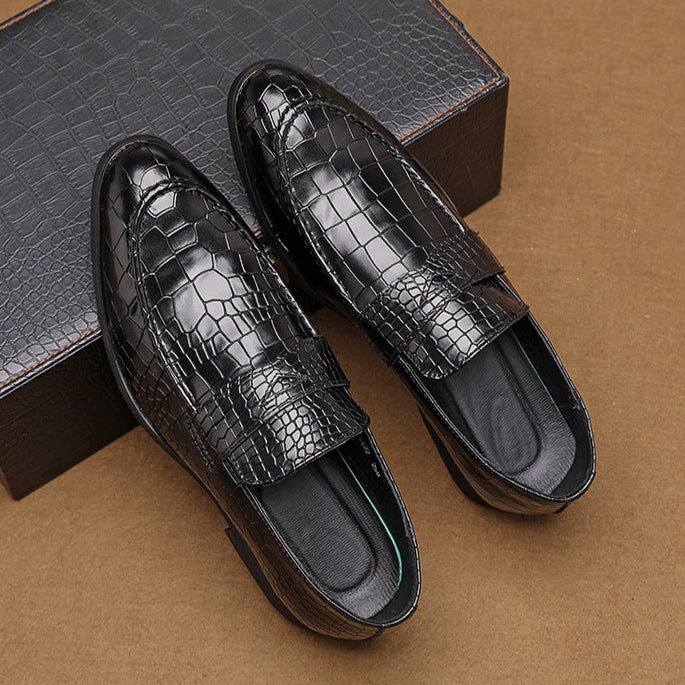 Men's elegant crocodile embossed leather loafers, perfect for adding a touch of luxury to any outfit