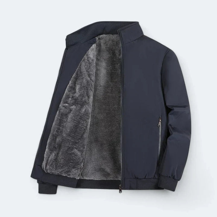 Men's black everyday comfort jacket, waterproof & windproof, perfect for casual winter wear and outdoor activities.