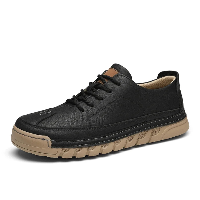 Men's versatile light brown leather shoes for smart casual attire, ultimate comfort footwear