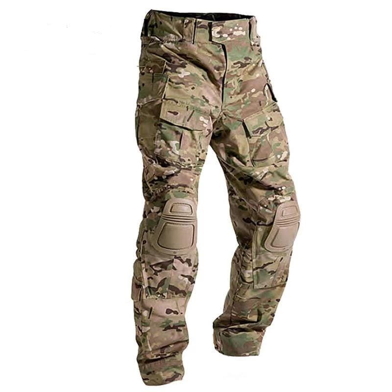 Men's black outdoor tactical cargo pants, waterproof & durable, ideal for adventure & workwear