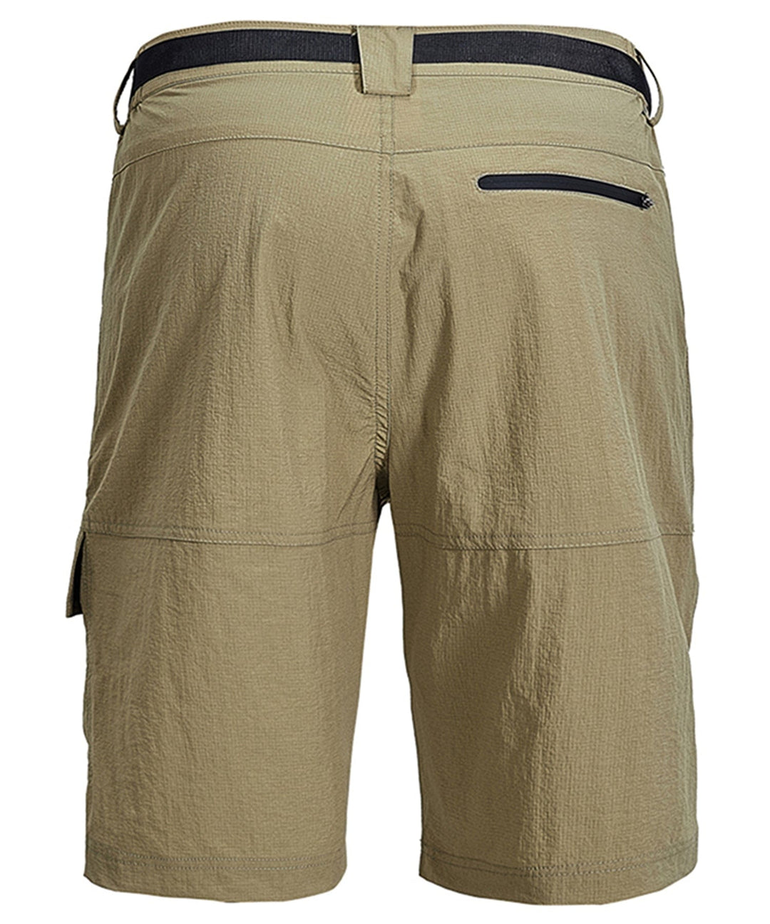 Detail of waistband on men's athletic shorts, featuring a comfortable, secure fit for sportswear