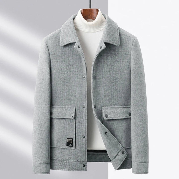 Men's black polyester versatile lifestyle jacket, ideal for casual everyday wear.