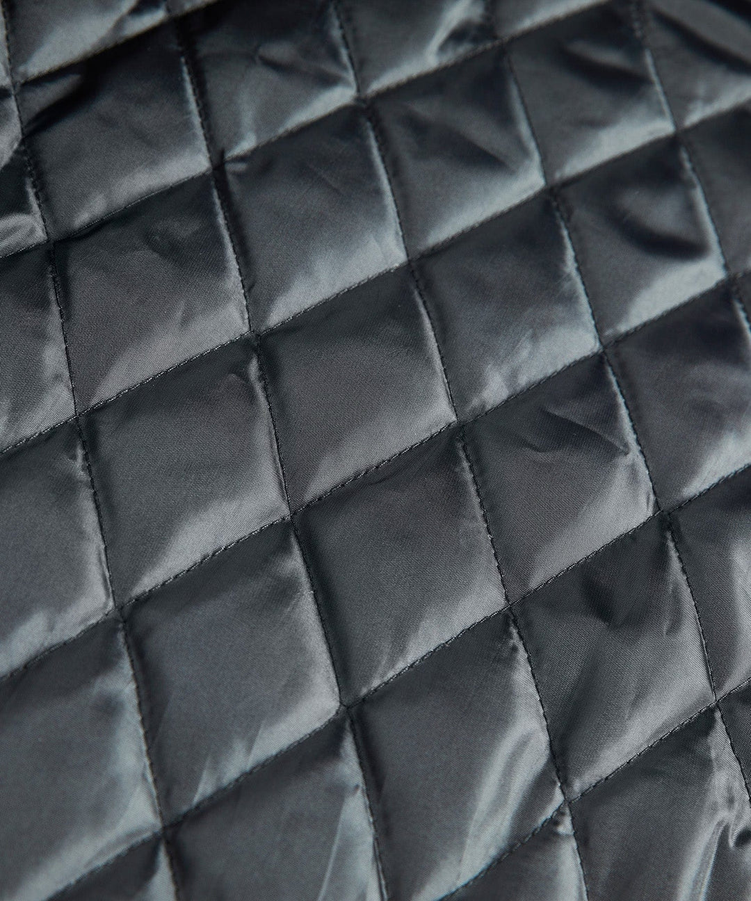 Men's black quilted jacket, a bomber style with a warm sherpa collar, perfect for everyday use.
