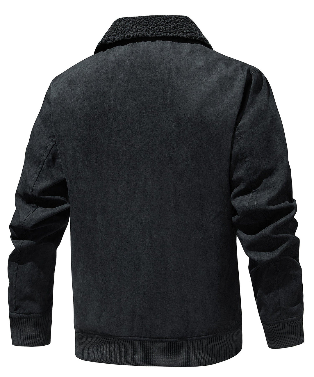 Stylish men's quilted bomber jacket featuring a luxurious sherpa collar, ideal for casual wear.