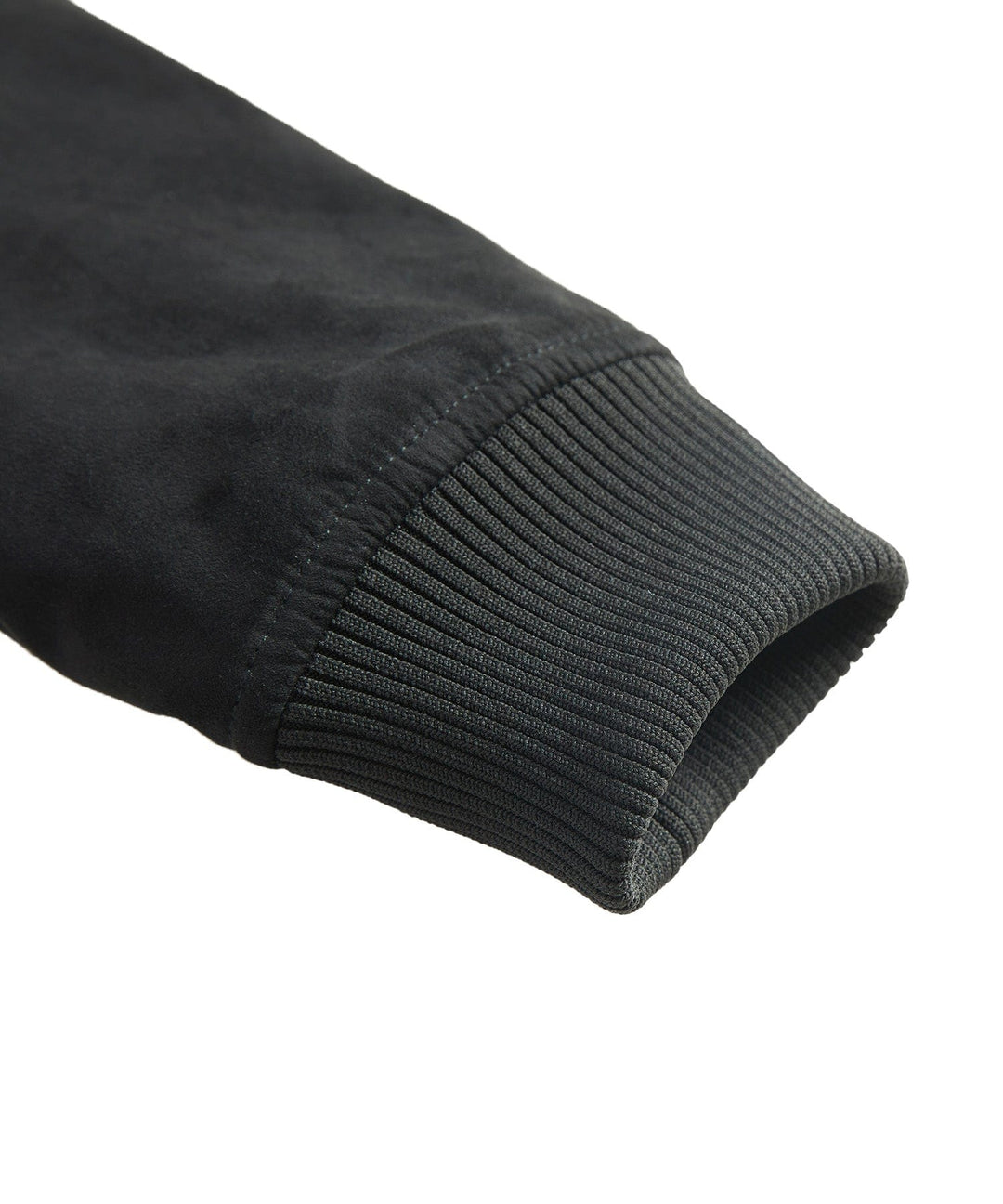 Mens casual bomber jacket in black, quilted for warmth, featuring a distinctive sherpa collar.