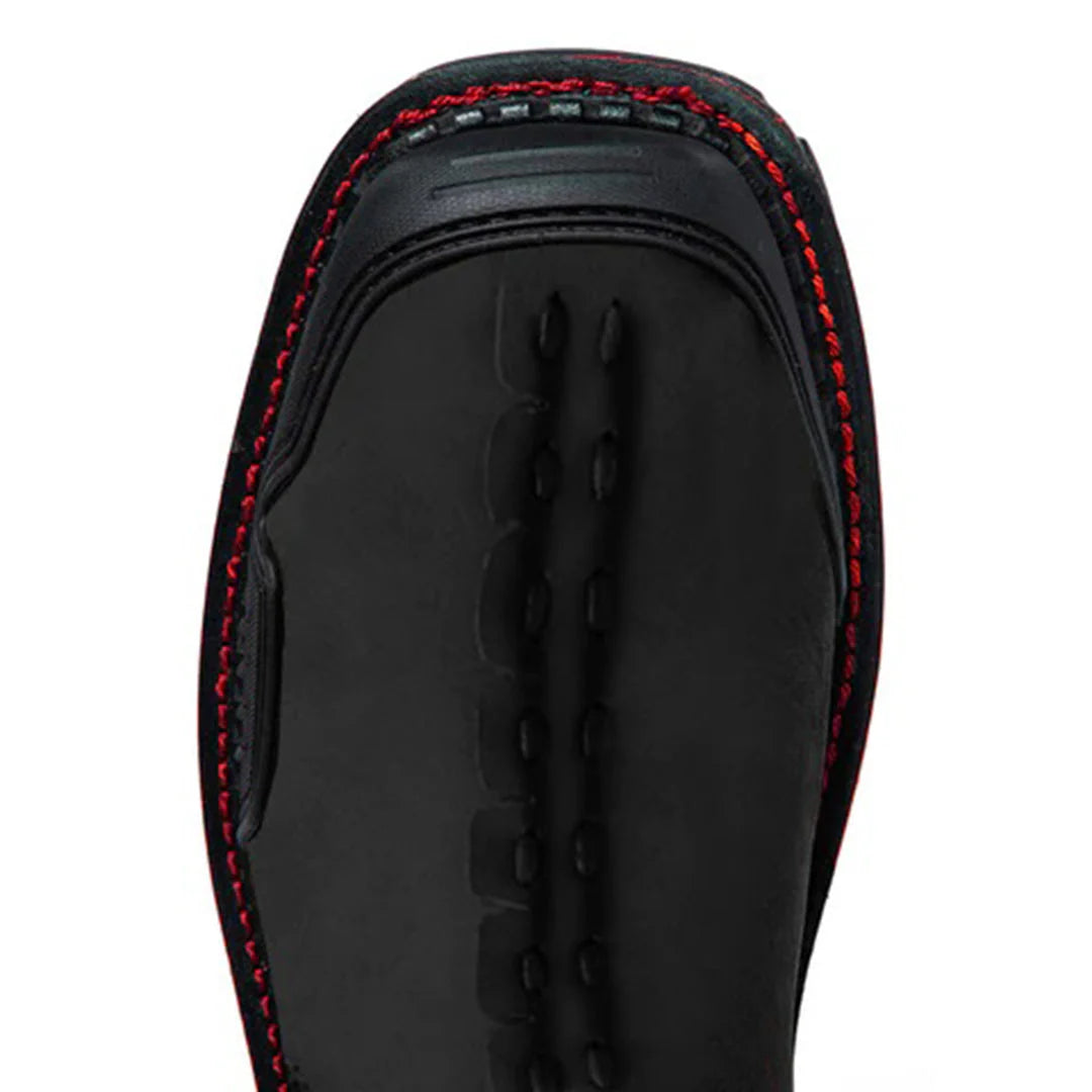 Durable men's casual skull ankle boots, black, offering bold style and comfort for everyday unique footwear.