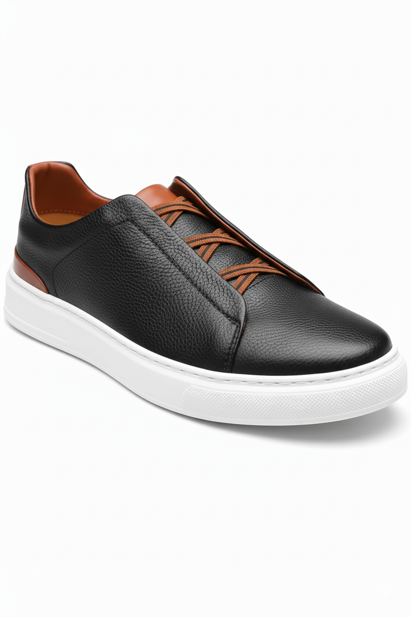 Men's Capri Comfort Slip-On Loafers in brown leather, ideal for casual wear and everyday comfort.