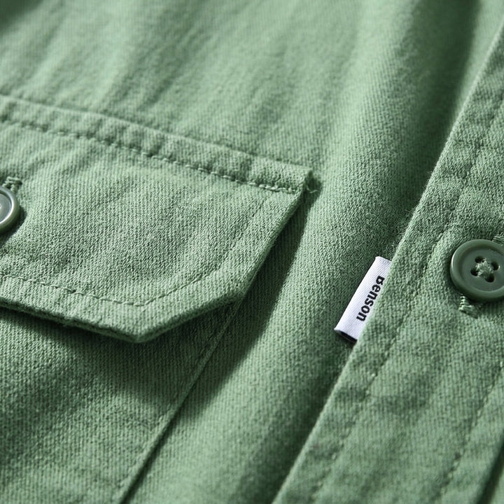 Carver men's overshirt, a modern and casual button-up top. Ideal for stylish men's fashion layering.