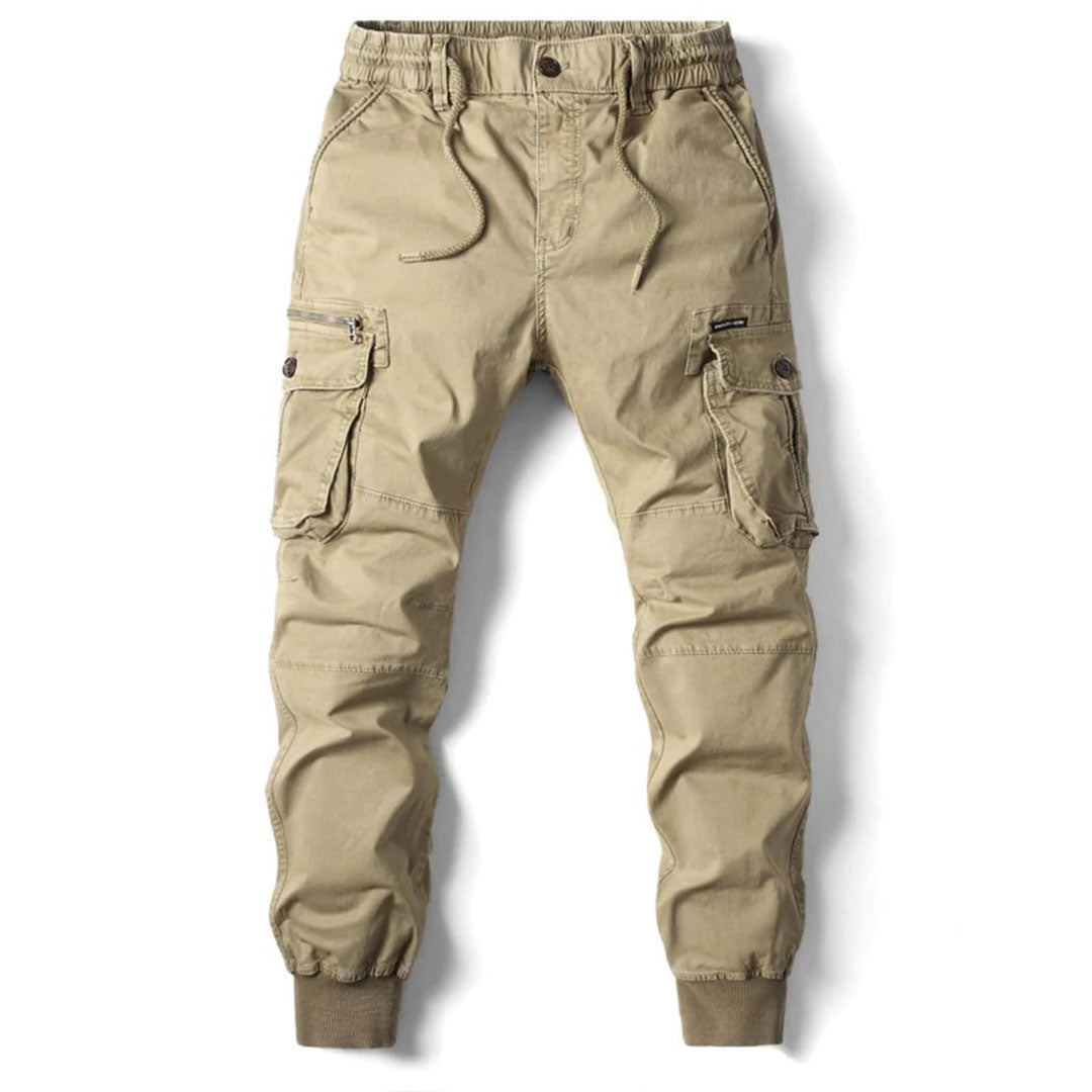 Athletic men's jogger pants in a tapered fit, perfect for casual wear or loungewear.