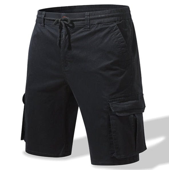 Close-up of men's casual cotton blend shorts texture, highlighting soft and breathable material.